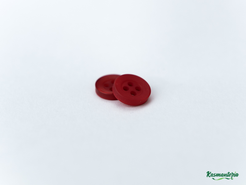 Guziki plastikowe 1185- czerwony 10mm