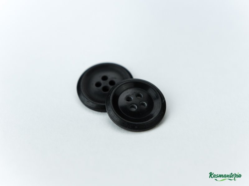 Guziki plastikowe 1425 - czarny przecierany 20mm