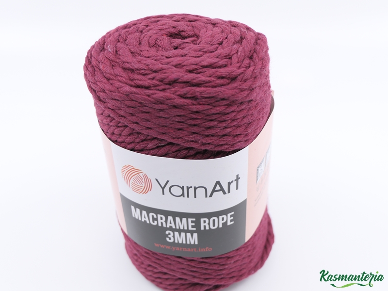 Macrame Rope 3mm - bordowy