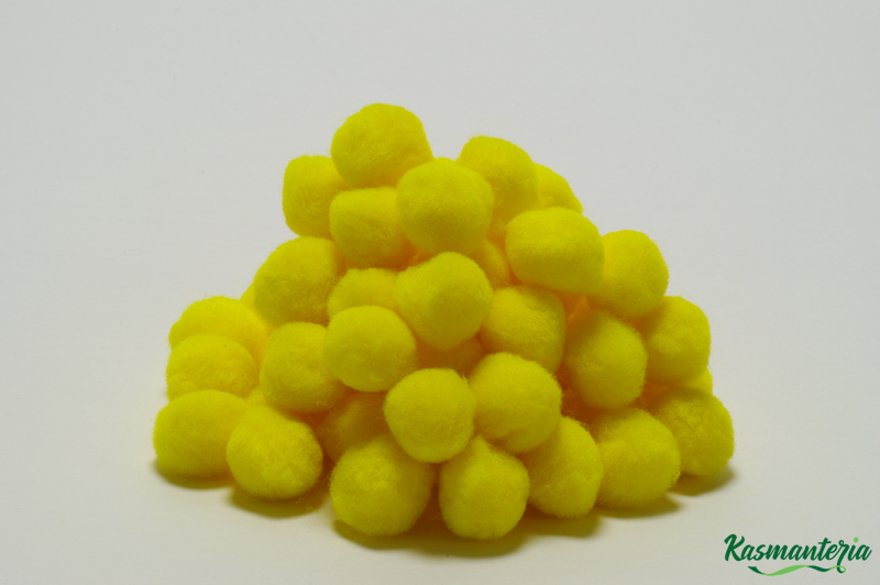 Pompony 0124 - żółty 25mm